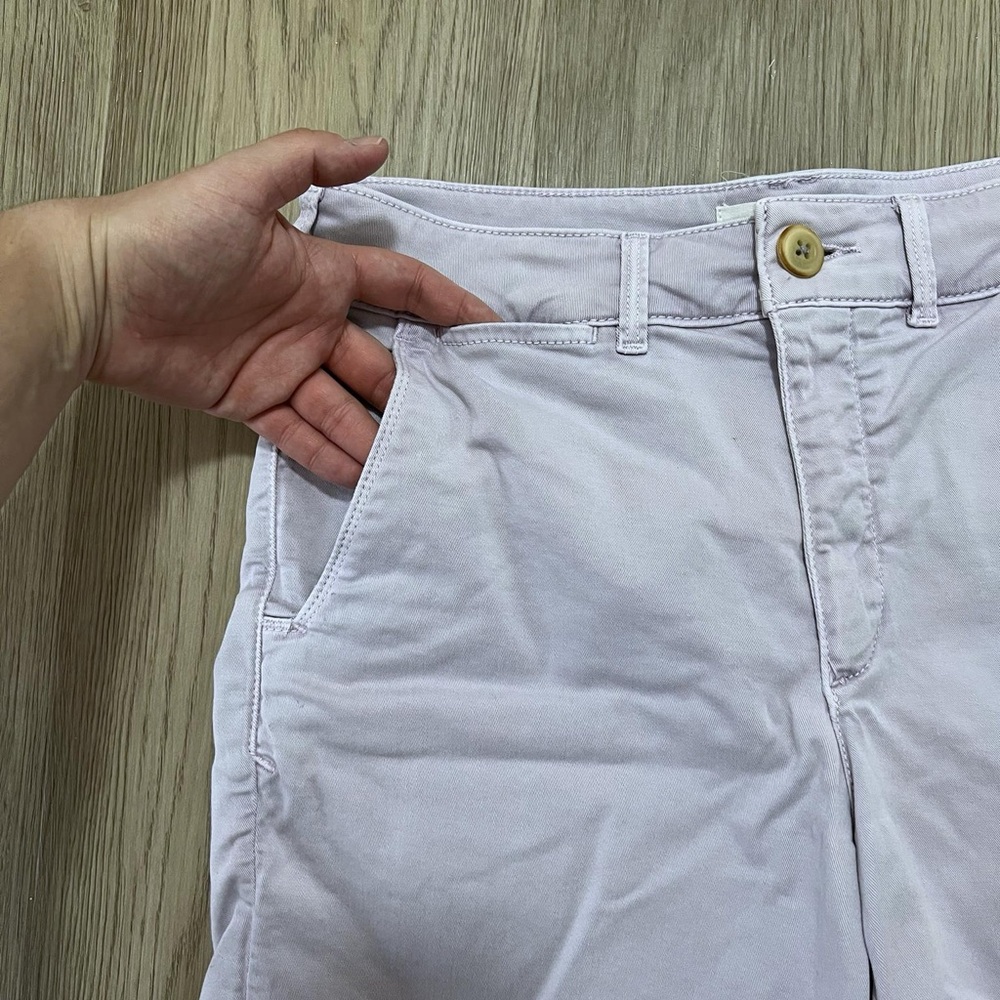 Anthropologie Women’s Lavender Chino Shorts Size 27 - Picture 2 of 10